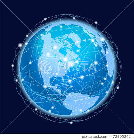 Global network symbol illustration North America, Central America 72295242