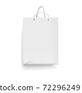Paper shopping package isolated on white background 72296249