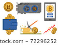 Bitcoin icons set flat style. Digital currency 72296252