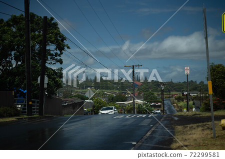 Road on Maui, Hawaii after the rain Road on Maui, Hawaii after the rain 72299581