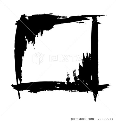Ink vector brush stroke frame. Vector... - Stock Illustration [72299945 ...