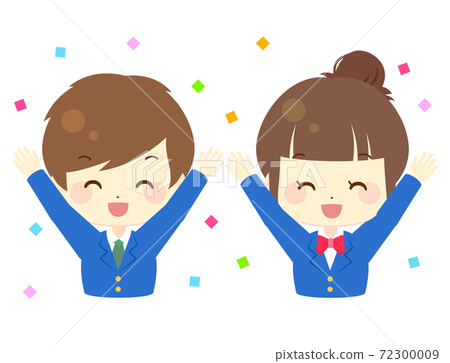 High school boys and girls happy illustrations 72300009