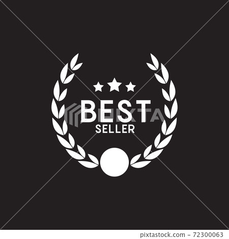 Best seller emblem label logo design template - Stock Illustration