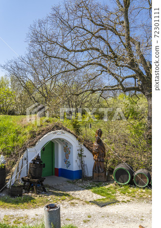 Group of typical outdoor wine cellars in Plze near Petrov, Southern Moravia, Czech Republic Group of typical outdoor wine cellars in Plze near Petrov, Southern Moravia, Czech Republic 72301111