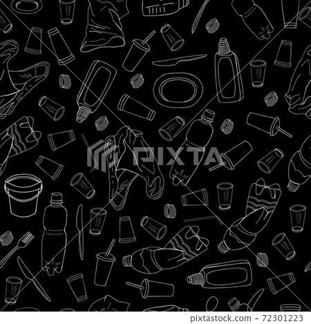 Seamless pattern with different kinds of... - Stock Illustration ...