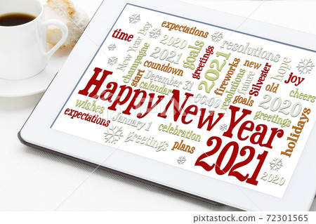 Happy New Year 2021 word cloud Happy New Year 2021 word cloud 72301565