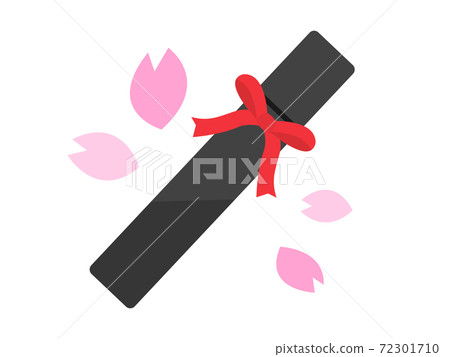 Illustration of a diploma in a cylinder Illustration of a diploma in a cylinder 72301710