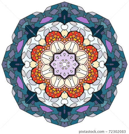 Colorful cute Mandalas. Decorative unusual round ornaments. Colorful cute Mandalas. Decorative unusual round ornaments. 72302083