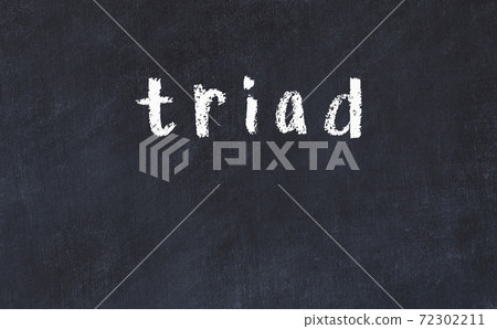 Black chalkboard with inscription triad on in 72302211