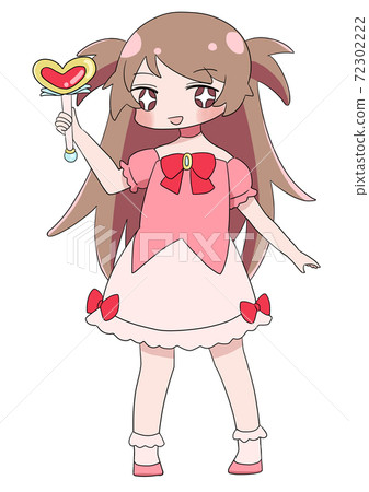 Magical girl pink Kiran - Stock Illustration [72302222] - PIXTA