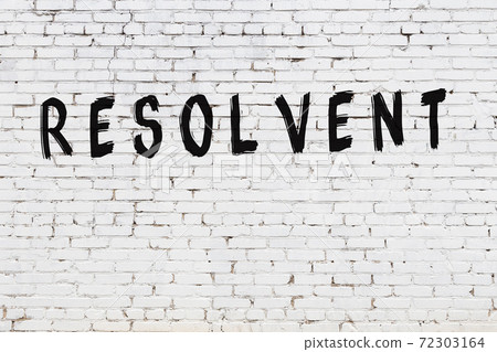 Word resolvent painted on white brick wall - Stock Illustration ...