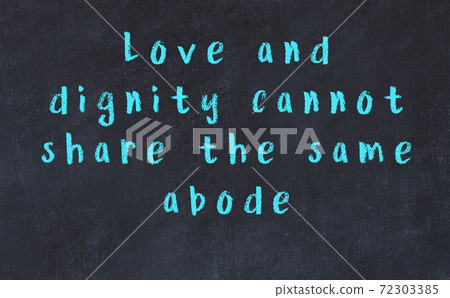 Chalk inscription of smart quote on black desk 72303385