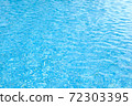 Clear and clean water in swimming pool for background. 72303395