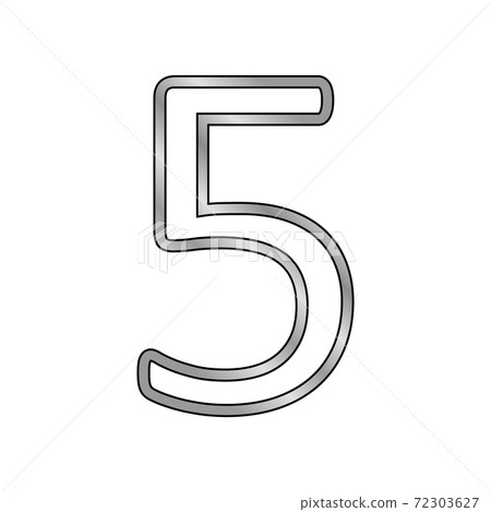 Gold number five symbol. 72303627