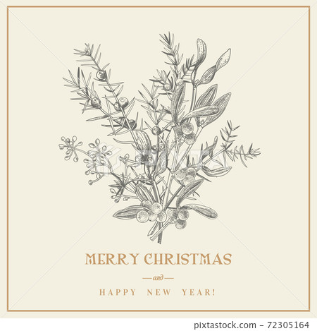 Bouquet with forest plants. 72305164