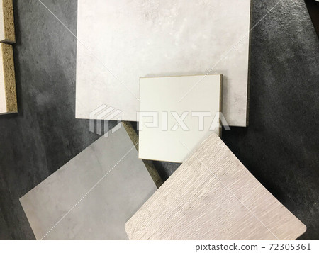gray graphite texture, stylish background. example of samples of materials for cutting. wooden textures, chipboard, sawdust for the manufacture of furniture. lumber edge 72305361