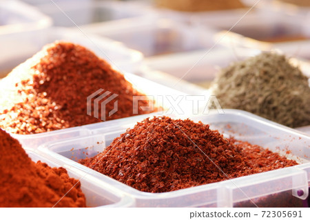 Spices at traditional turkish bazaar. Spices at traditional turkish bazaar. 72305691