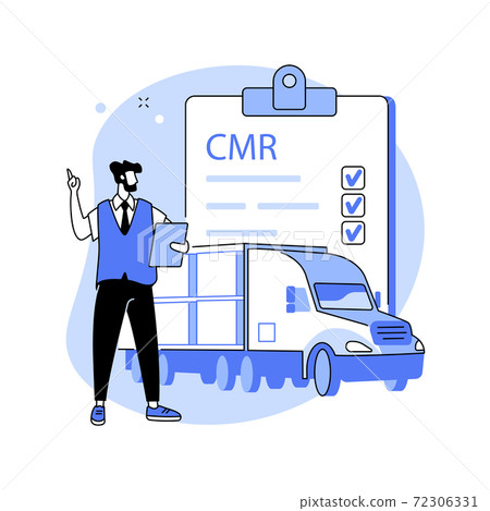 Road transport documents abstract concept vector illustration. 72306331