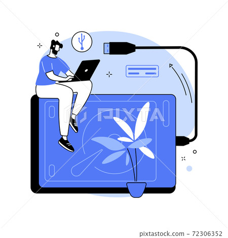 External hard drive abstract concept vector illustration. 72306352