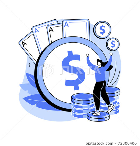 Gambling income abstract concept vector illustration. Gambling income abstract concept vector illustration. 72306400