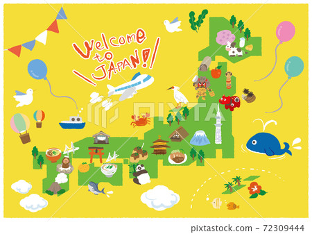 Introduction of sightseeing spots in Japan for foreigners A4 poster 72309444