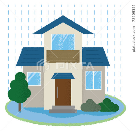 Vector illustration of a flooded house - Stock Illustration [72309535 ...
