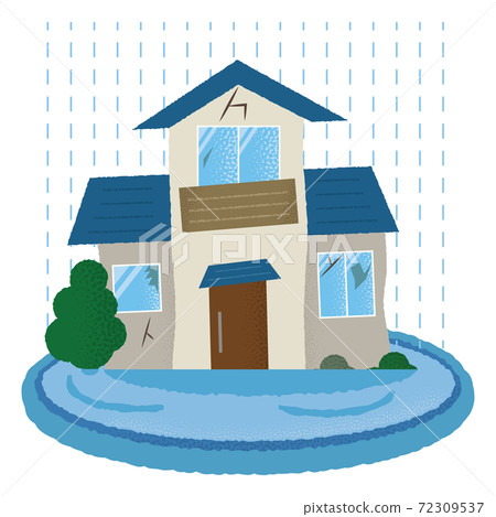 Vector illustration of a flooded house - Stock Illustration [72309537 ...