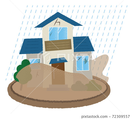 Vector illustration of a flooded house - Stock Illustration [72309557 ...