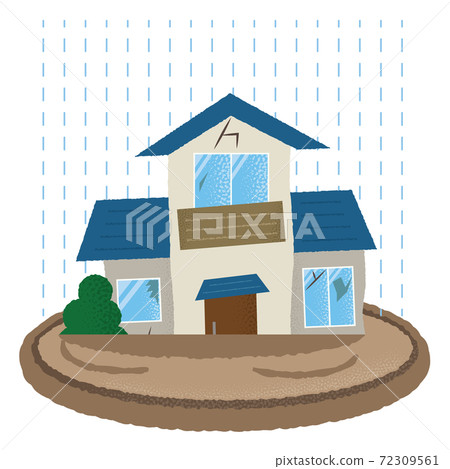 Vector illustration of a flooded house - Stock Illustration [72309561 ...