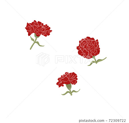 Cute mother's day carnation material - Stock Illustration [72309722 ...