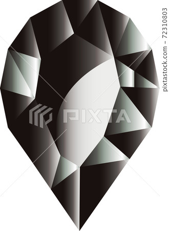 Illustration of black spinel jewels Illustration of black spinel jewels 72310803