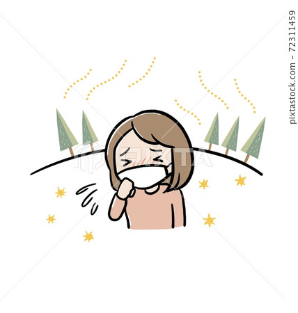 Illustration of hay fever 72311459