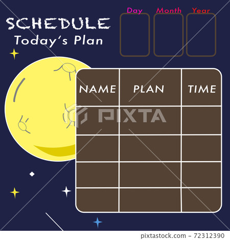 Planning and schedule and time organizer concept. Can use for web banner, infographics on moon background. vector illustration. 72312390