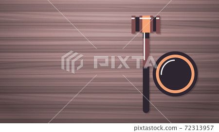 gavel on wooden table legal law advice and justice concept workplace desk top angle view 72313957