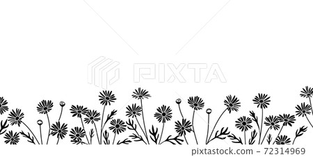 Background material with flower illustrations (Margaret) Background material with flower illustrations (Margaret) 72314969