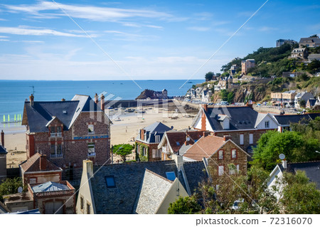 Pleneuf Val Andre city and beach view, Brittany, France Pleneuf Val Andre city and beach view, Brittany, France 72316070