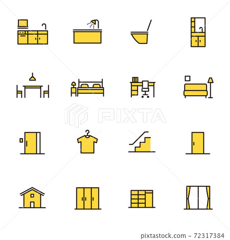 Simple Icon Set: Various icons for your home Simple Icon Set: Various icons for your home 72317384