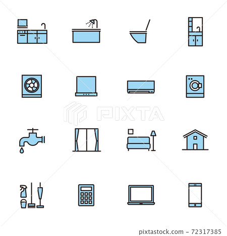 簡單的圖標集：打掃房子 72317385