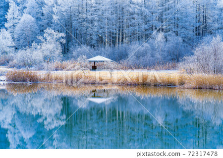 霧冰和聖高原上的倒影[長野縣] 72317478