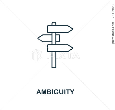 Ambiguity outline icon. Thin line style from big data icons collection. Pixel perfect simple element ambiguity icon for web design, apps, software, print usage 72319832