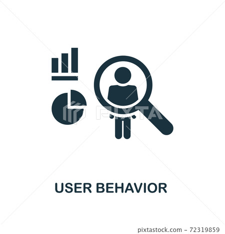 User Behavior icon. Monochrome style design... - Stock Illustration ...