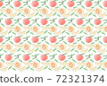 桃水彩風格無縫圖案素材 72321374