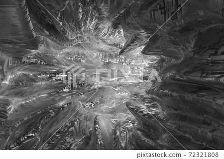 Abstract technological metal tunnel, 3D rendering 72321808