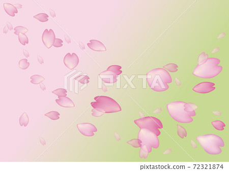 Sakura Sakura Hanabuki Heart Three-dimensional frame Background Copy space Illustration material 72321874