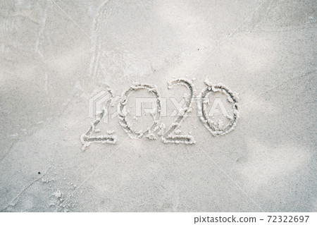 New year Two thousand twenty-one on the beach New year Two thousand twenty-one on the beach 72322697