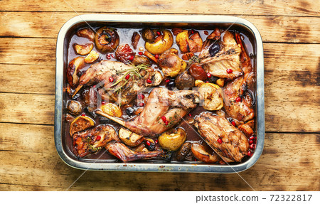 Appetizing rabbit stew. Appetizing rabbit stew. 72322817