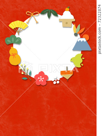 New Year frame background red vertical 72322874