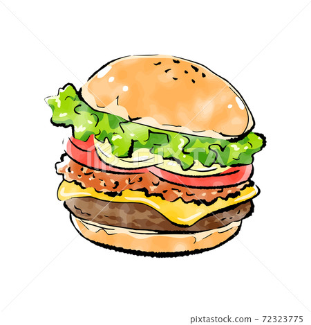 Handwritten rough sketch_hamburger Handwritten rough sketch_hamburger 72323775