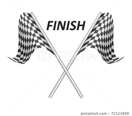 Race flags vector illustration isolated on white background. Auto racing flags. 72323899