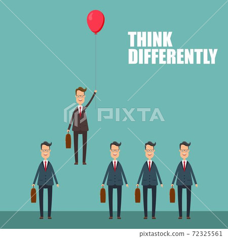 Think differently in business concept. Vector illustration in flat design. 72325561
